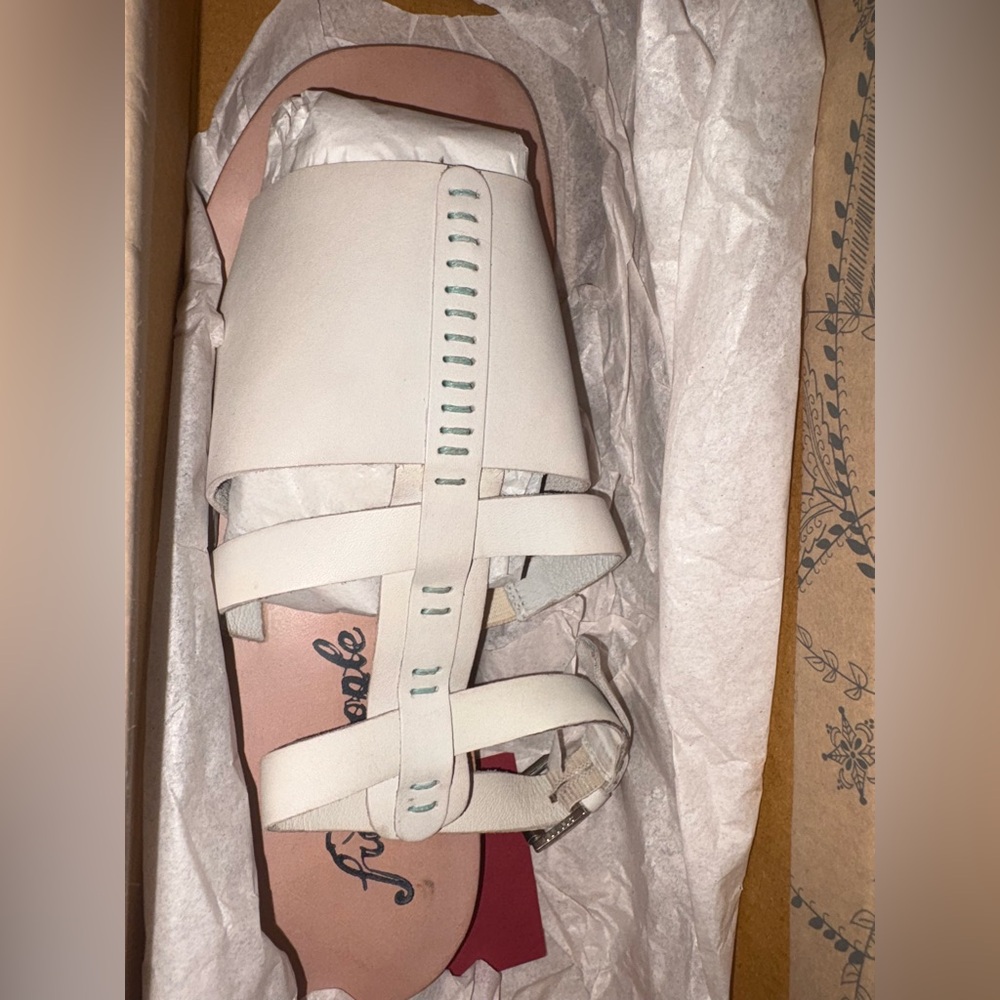 Free People Women's Long Weekend Sandals Off White - Picture 8 of 9